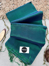 Rama Green Designer  Handloom Raga Tissue Saree